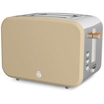 Swan Nordic Style 2 Slice Toaster With 6 Browning Levels 900W - Oatmeal