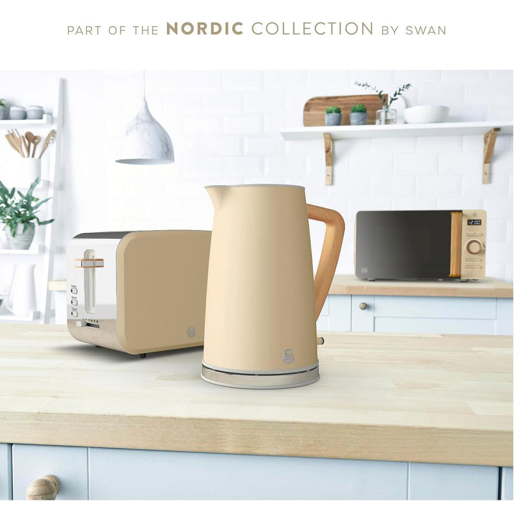 Swan Nordic Style 2 Slice Toaster With 6 Browning Levels 900W - Oatmeal
