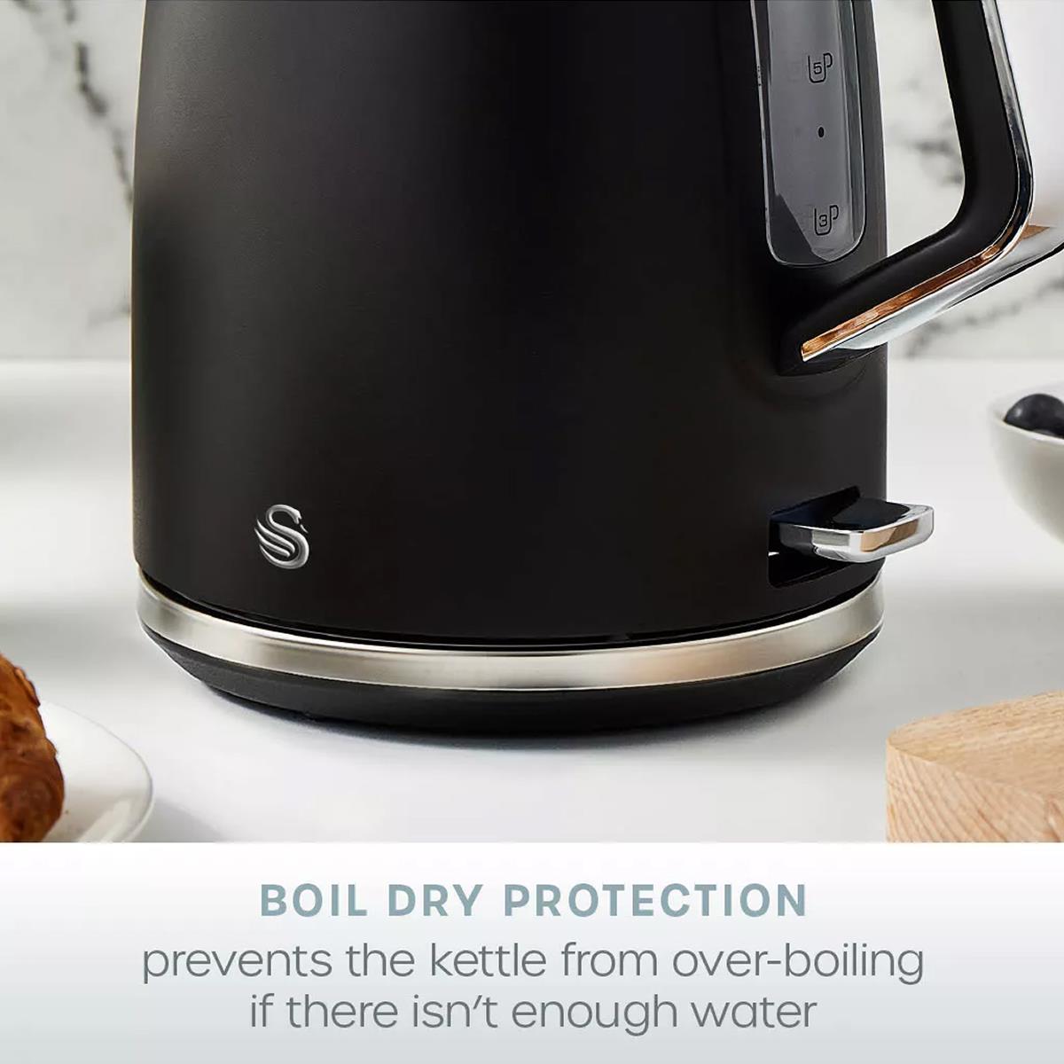 Swan Serenity Electric Jug Kettle 3000W 1.7 Litre - Black