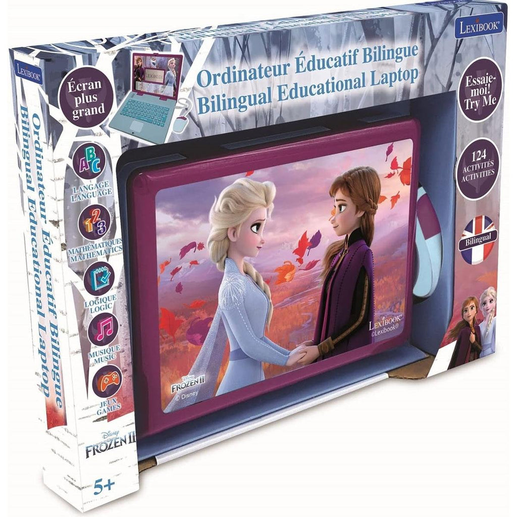 Lexibook Disney Frozen II Bilingual Educational Laptop With 124 Activites - Blue/Purple