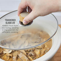 Swan Nordic Slow Cooker 3.5 Litres With Glass Lid & 3 Temperature Settings 200W - Oatmeal