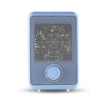 Tower 600W Colour Fan Heater With 3 Second Heating Technology Adjustable Thermostat Overheat Protection - Blue