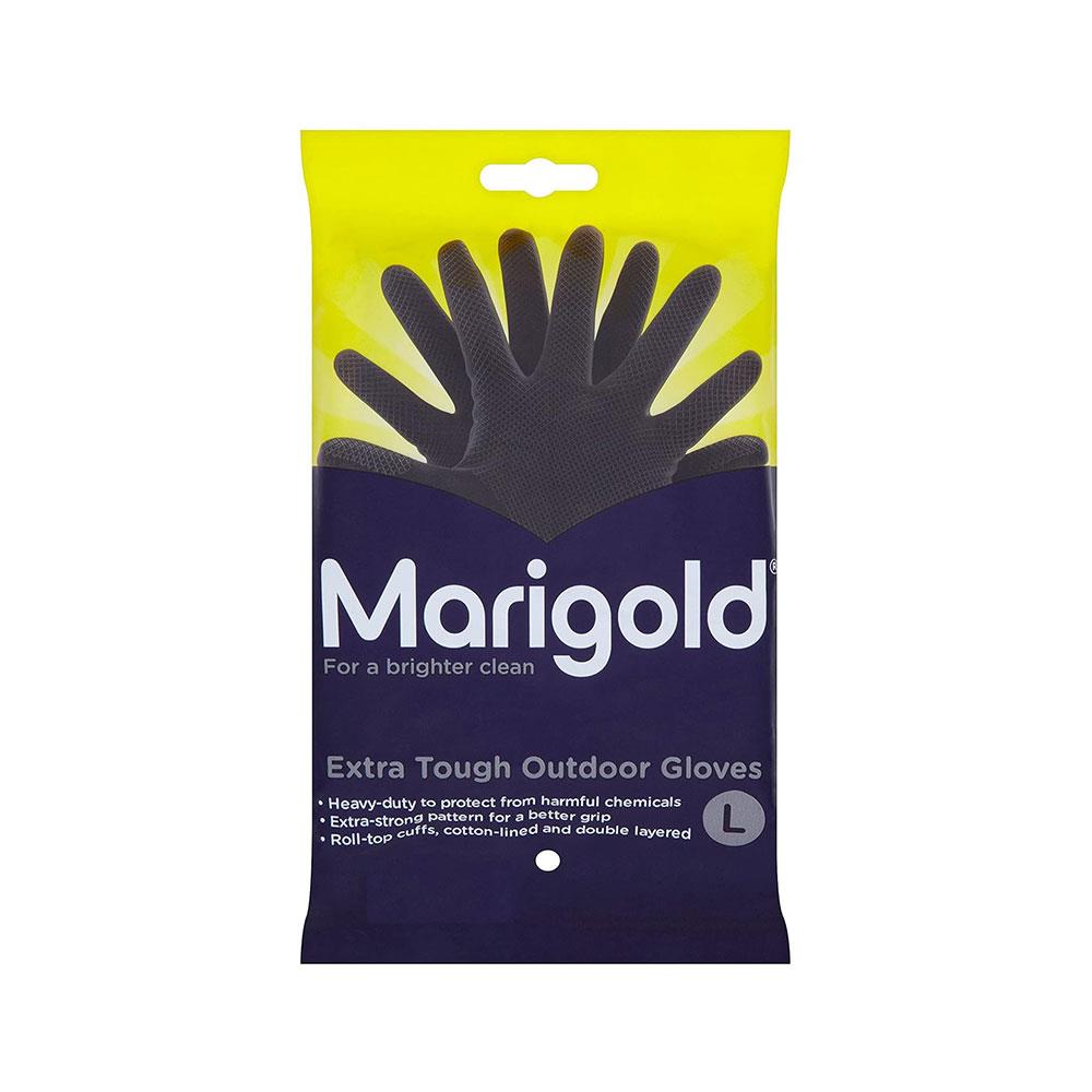 Marigold Extra Tough Outdoor Gloves Large Rubber 1 Pair - Black