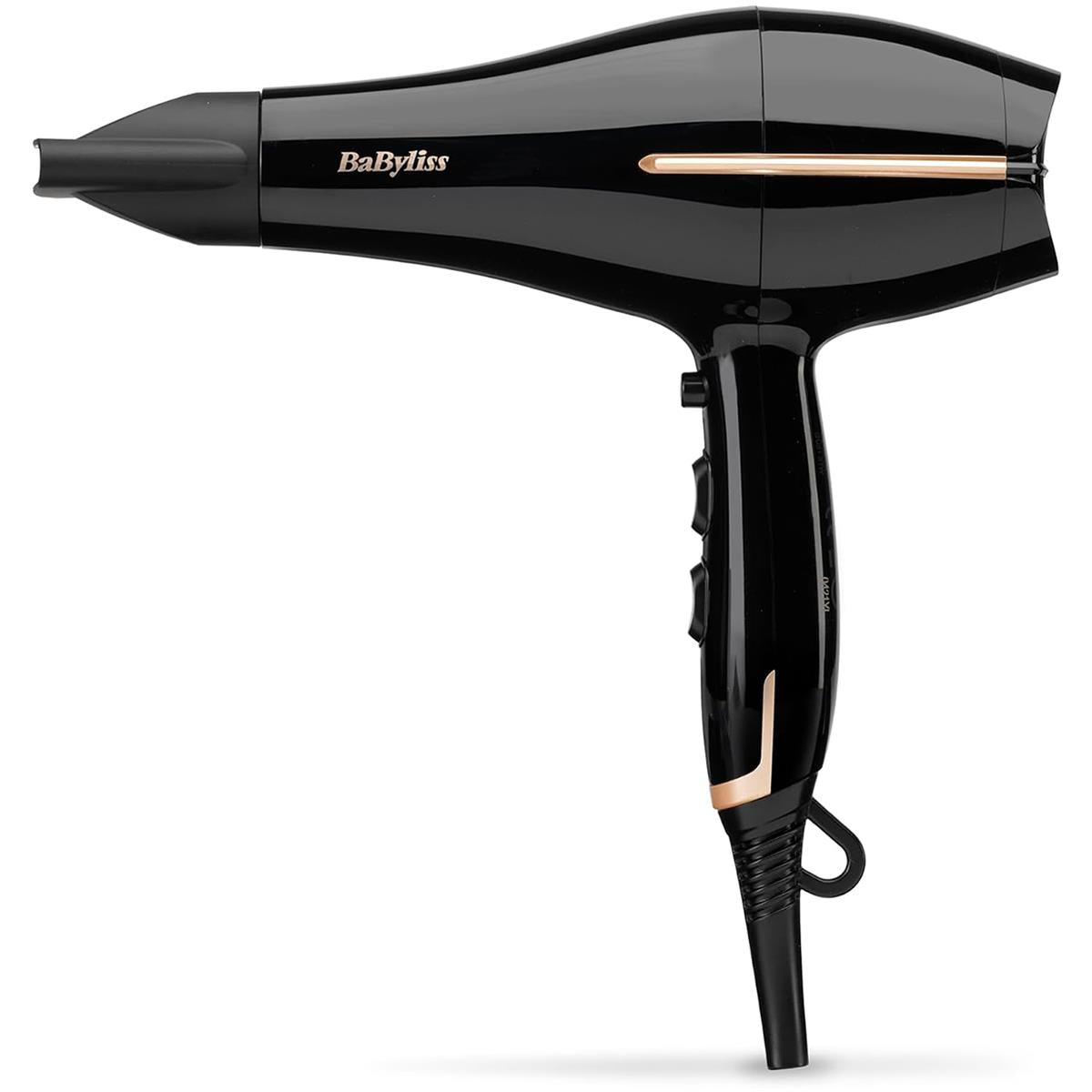 BaByliss Salon Pro Ionic Hair Dryer 2200W 2 Speed & 3 Heat Setting - Black