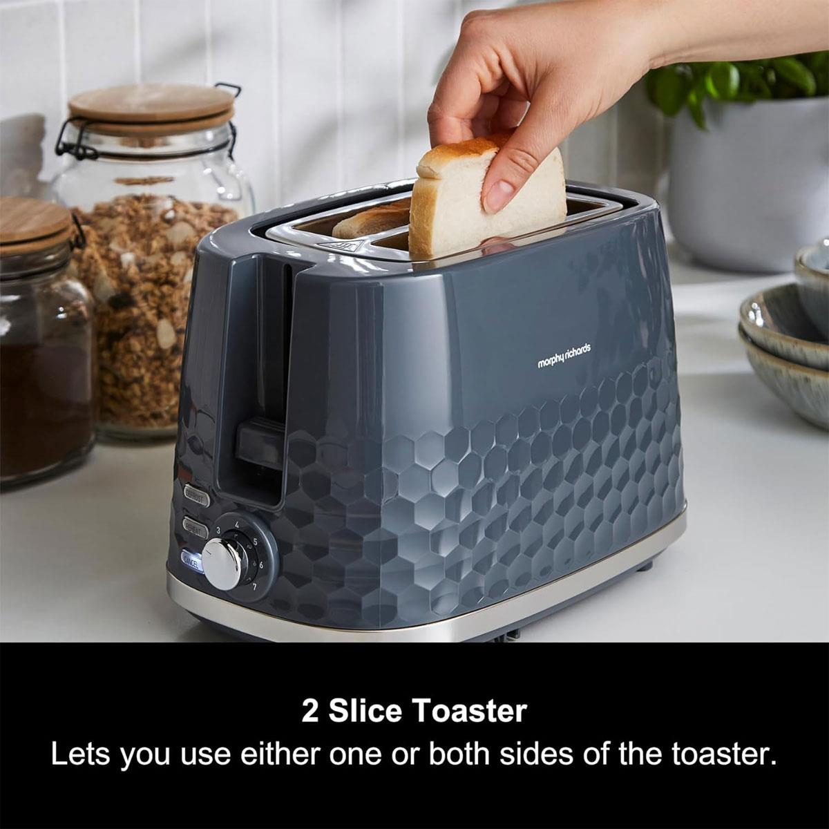 Morphy Richards Hive 2 Slice Toaster 850W - Grey