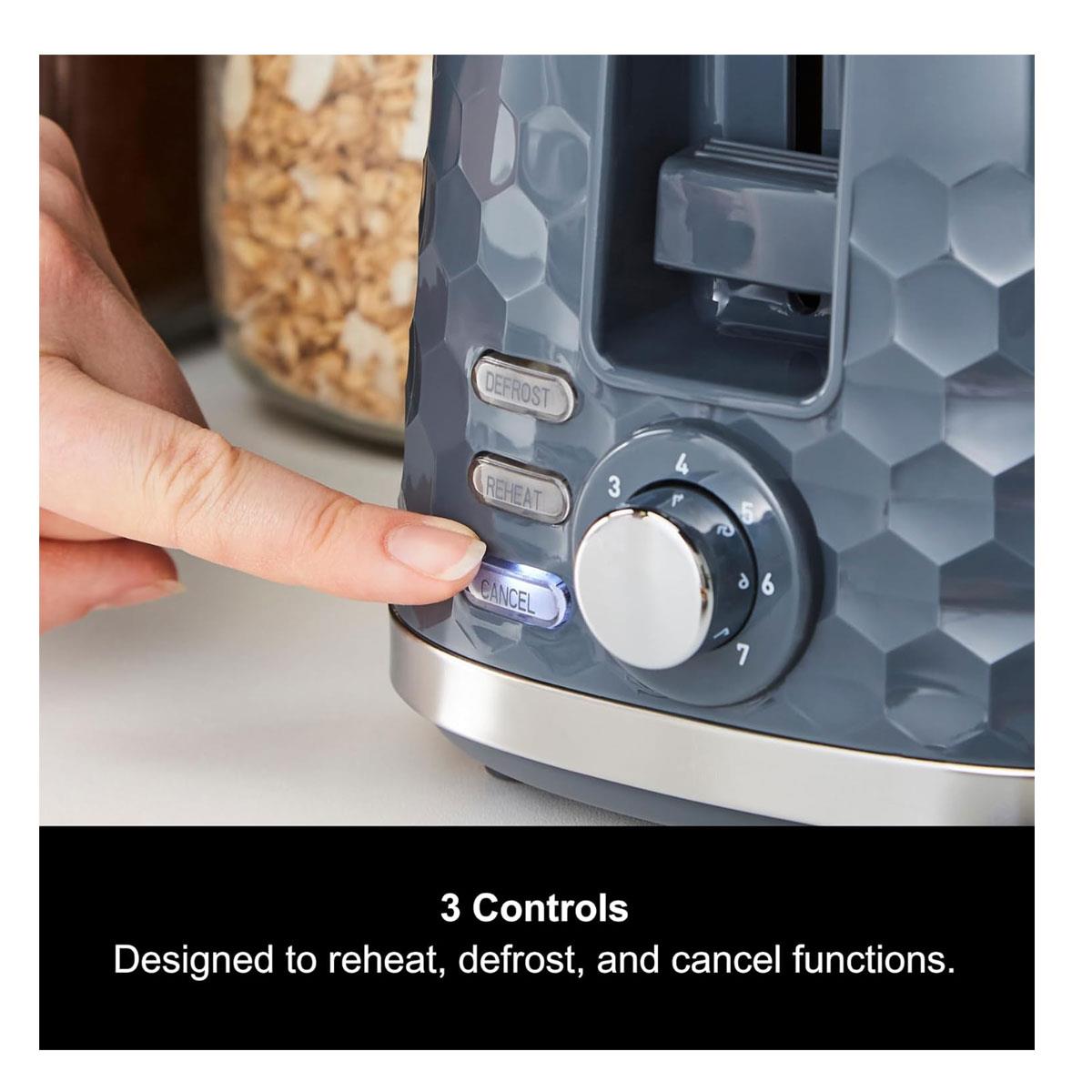 Morphy Richards Hive 2 Slice Toaster 850W - Grey