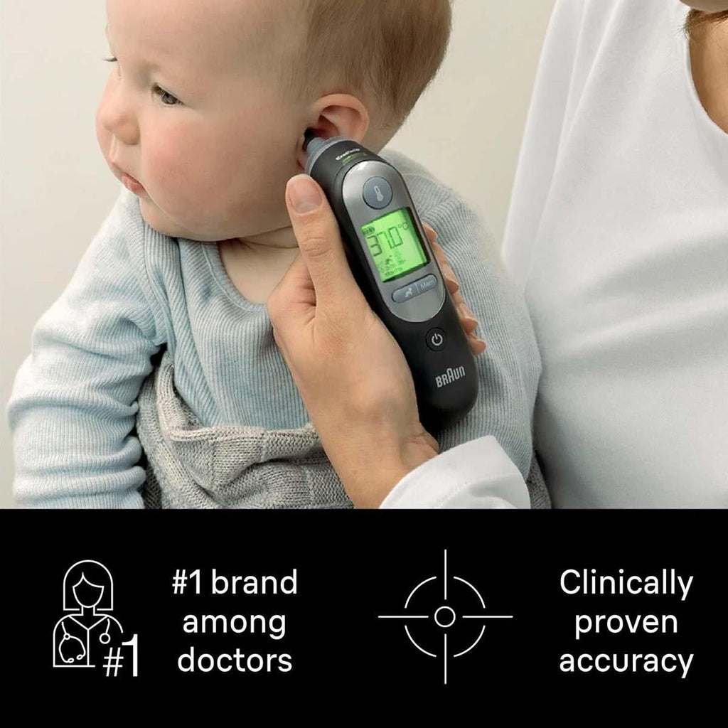 Braun ThermoScan 7 Ear Thermometer With Age Precision - Black Edition