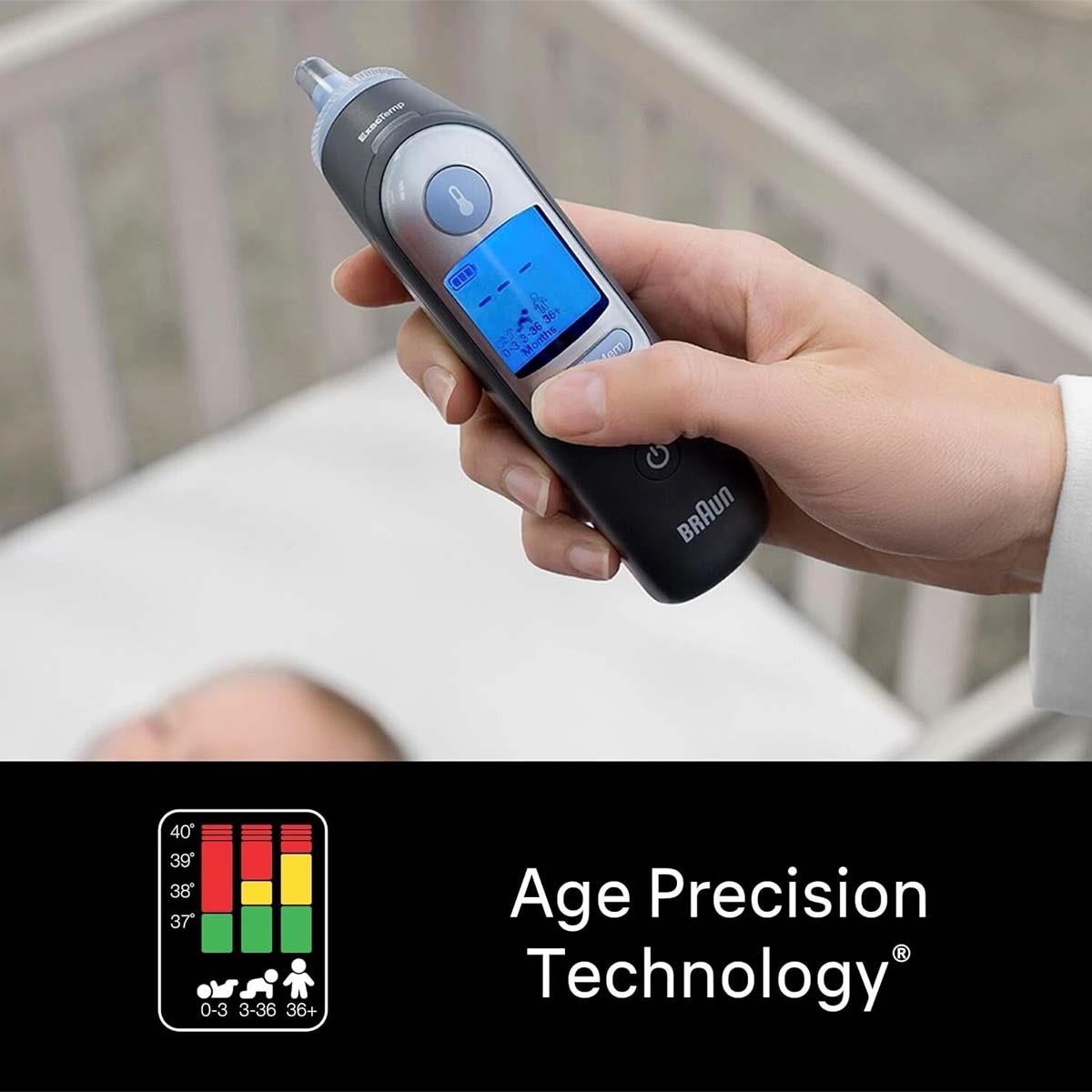 Braun ThermoScan 7 Ear Thermometer With Age Precision - Black Edition