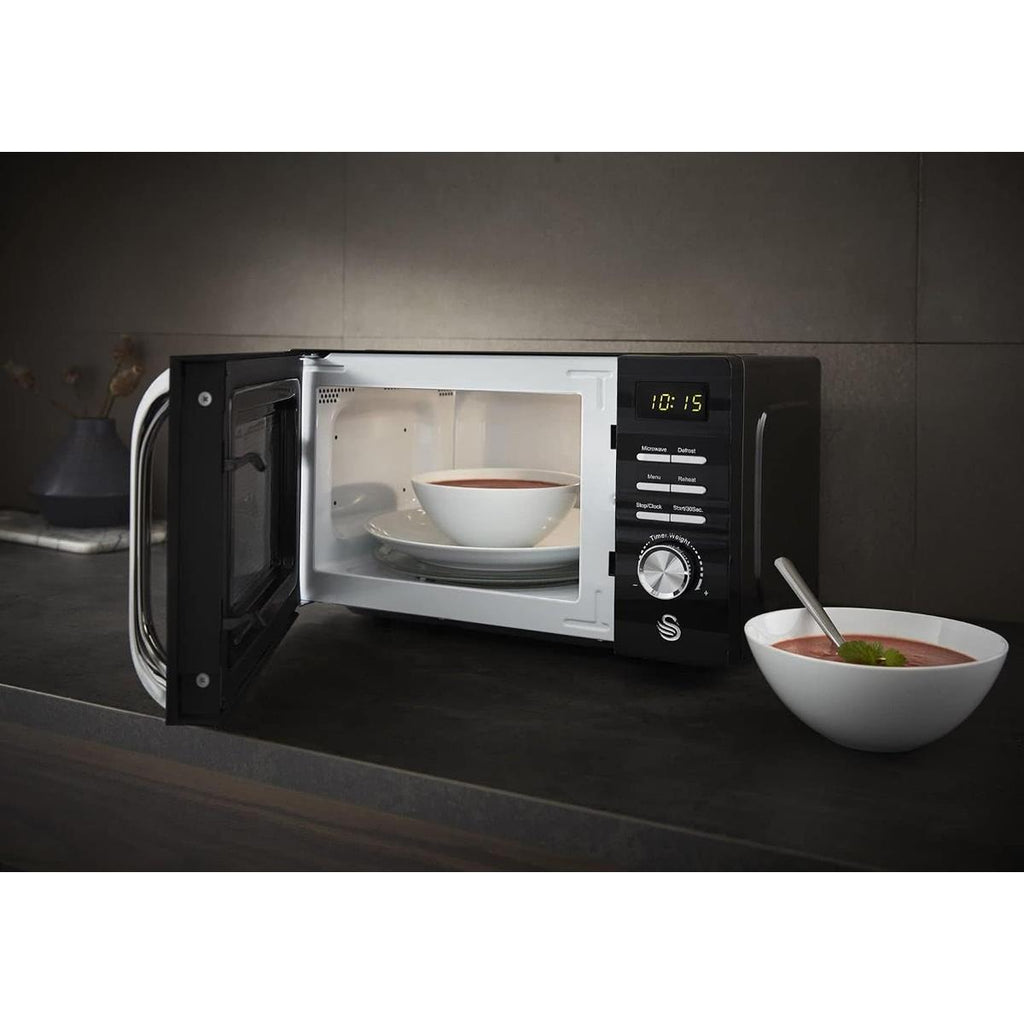 Swan Symphony Digital Microwave With 5 Power Levels & Defrost Setting 700W 20 Litres - Black