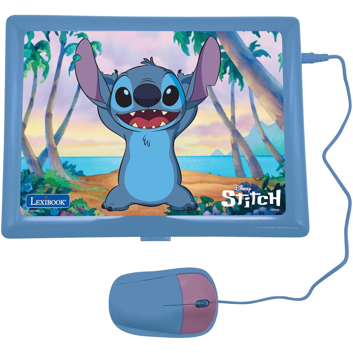 Lexibook Disney Stitch Bilingual Educational Laptop With 124 Activites - Purple/Blue