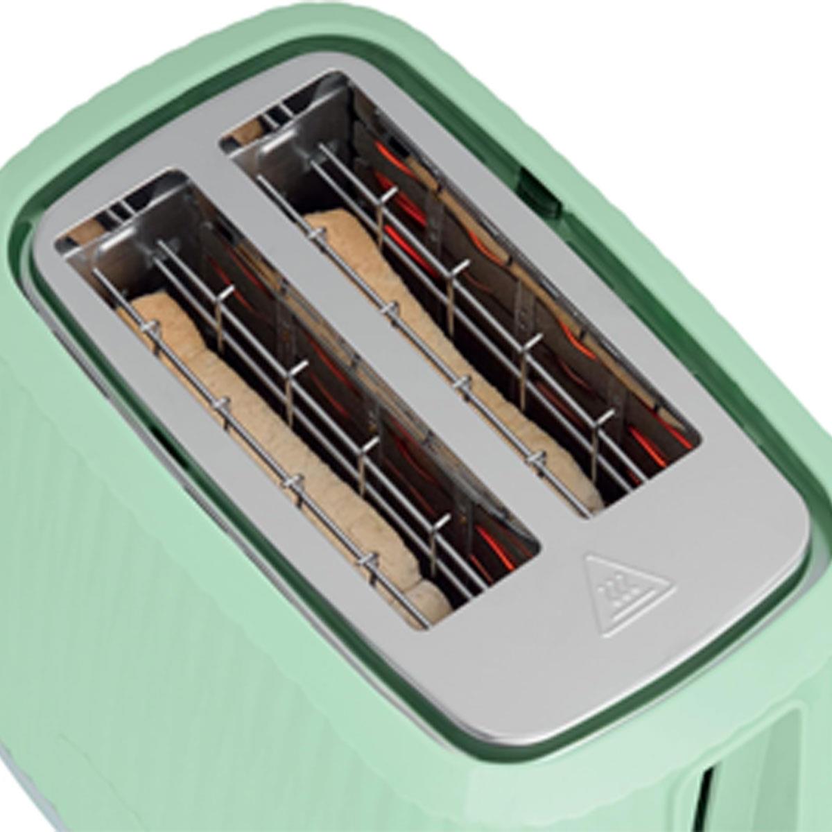 Russell Hobbs Eden 2 Slice Toaster With 6 Variable Browning Settings 800W - Pistachio