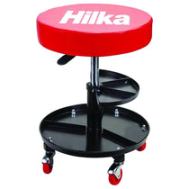 Hilka Mechanics Seat With Storage - Red/Black