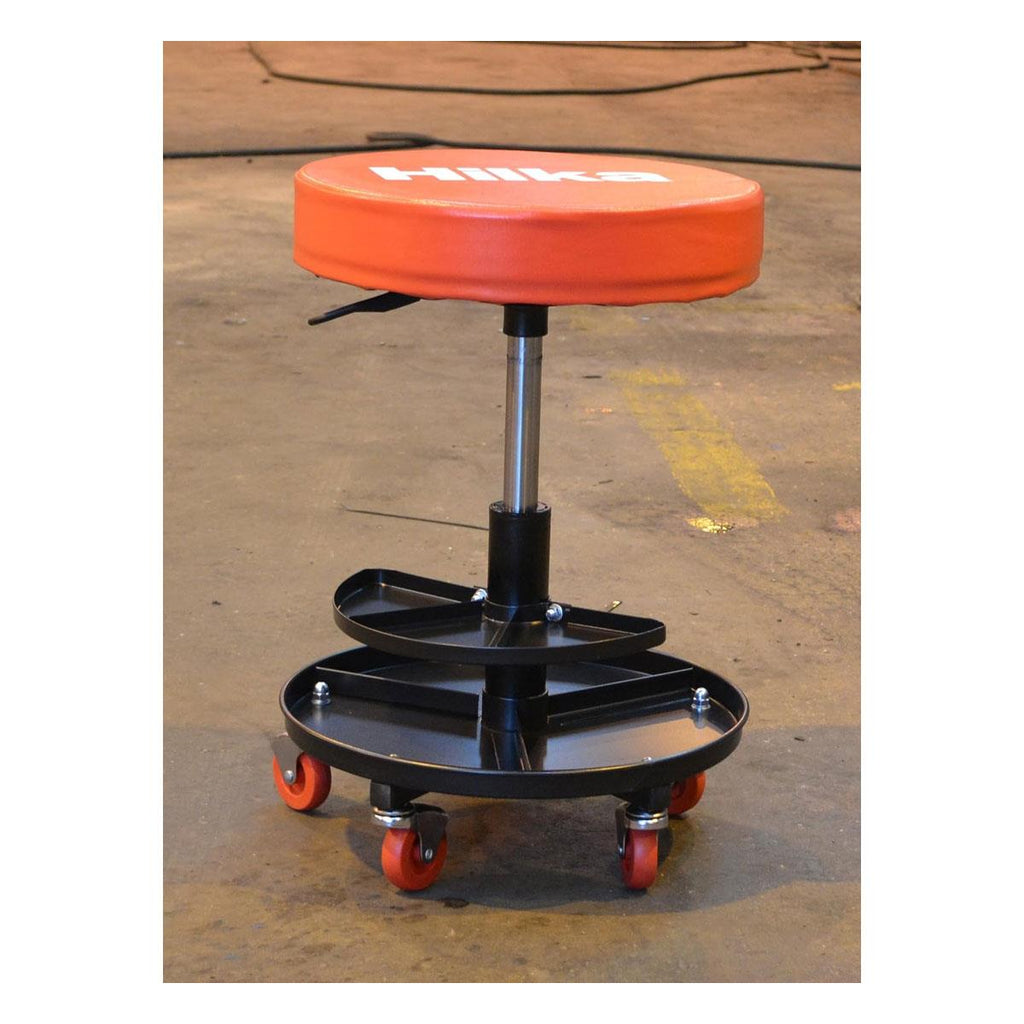Hilka Mechanics Seat With Storage - Red/Black