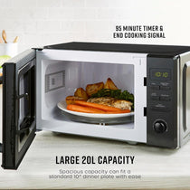 Swan Digital Microwave With 5 Power Levels 800W 20 Litre - Black