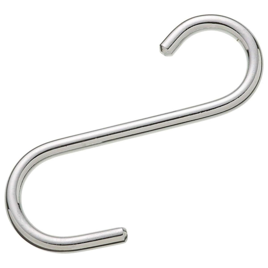 KitchenCraft S-Shaped Storage Hooks Small (8cm) Chrome Plated Metal Pack of 5 - Silver