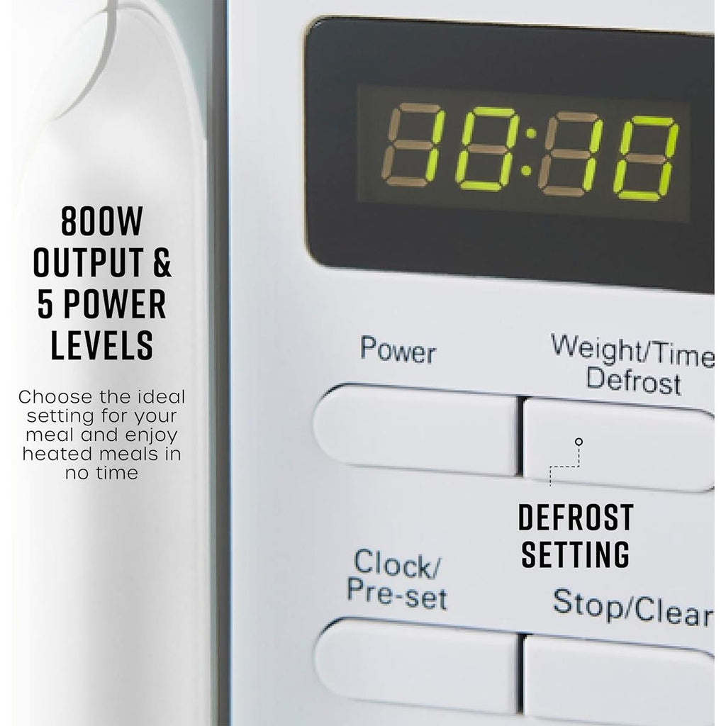 Swan Digital Microwave With 5 Power Levels 800W 20 Litres - White