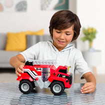 CAT Construction Power Haulers Fire Truck Vehicle Toys With Lights And Sounds - Red