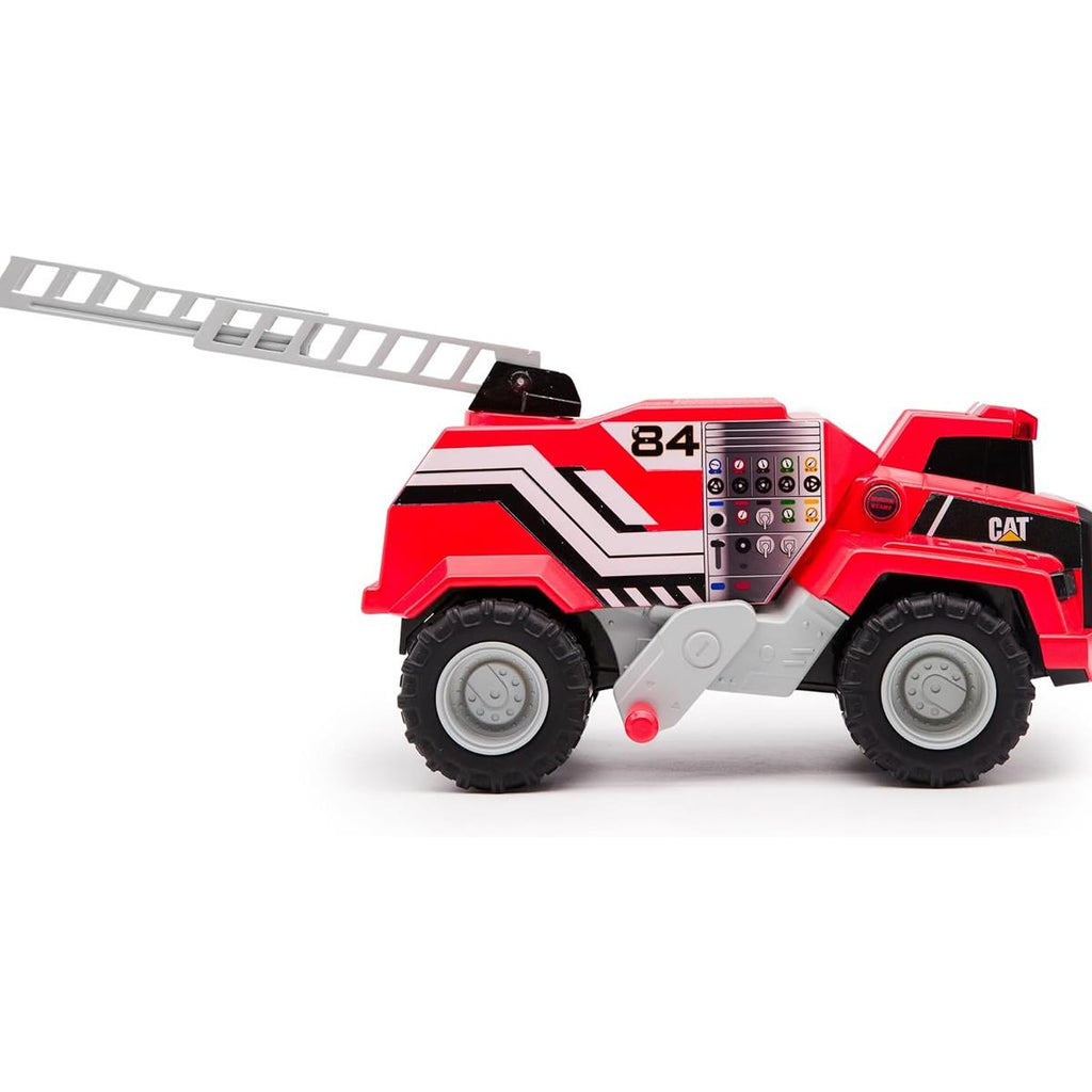 CAT Construction Power Haulers Fire Truck Vehicle Toys With Lights And Sounds - Red
