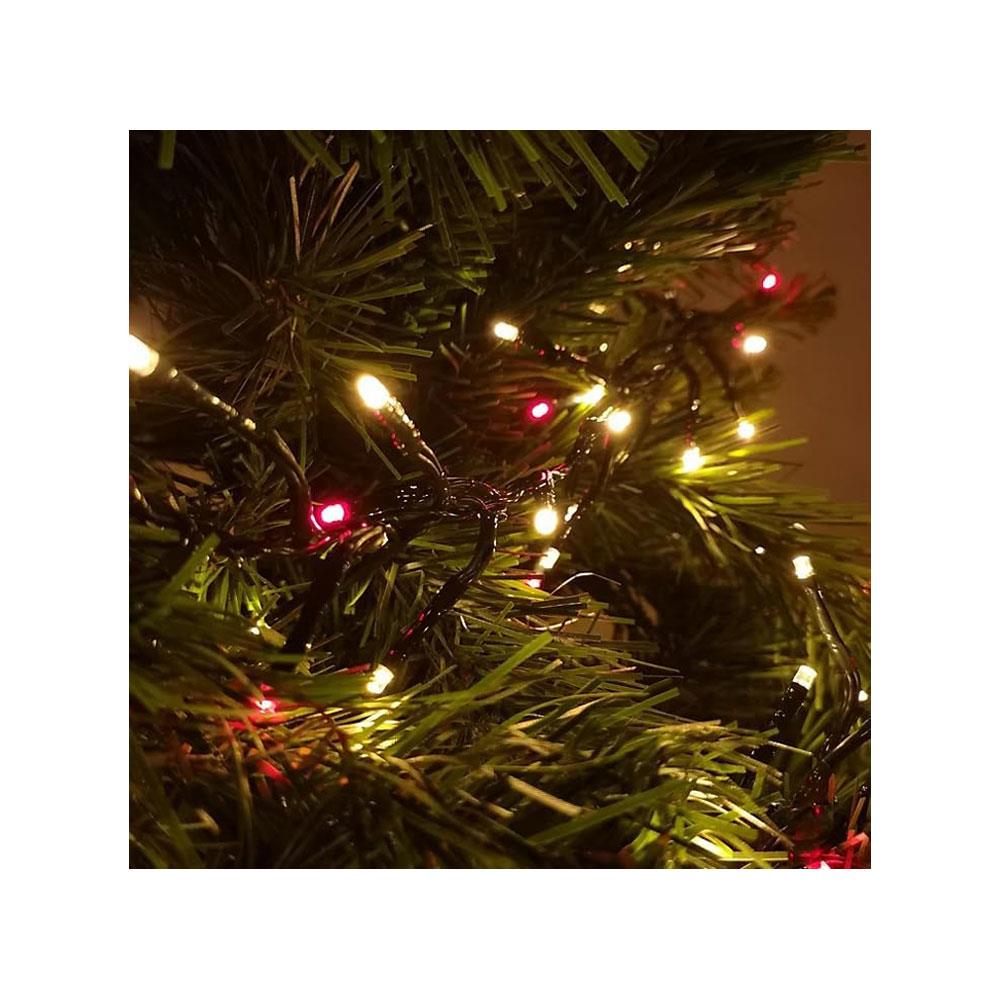 Premier Christmas 960 Multi Action LED Clusters Lights With Timer - Red & Vintage Gold