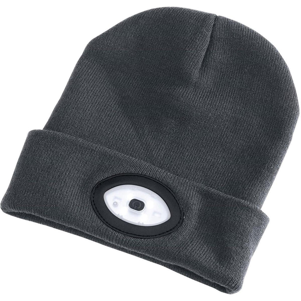 Draper Beanie Hat With Rechargeable Torch One Size 1W 100 Lumens - Grey