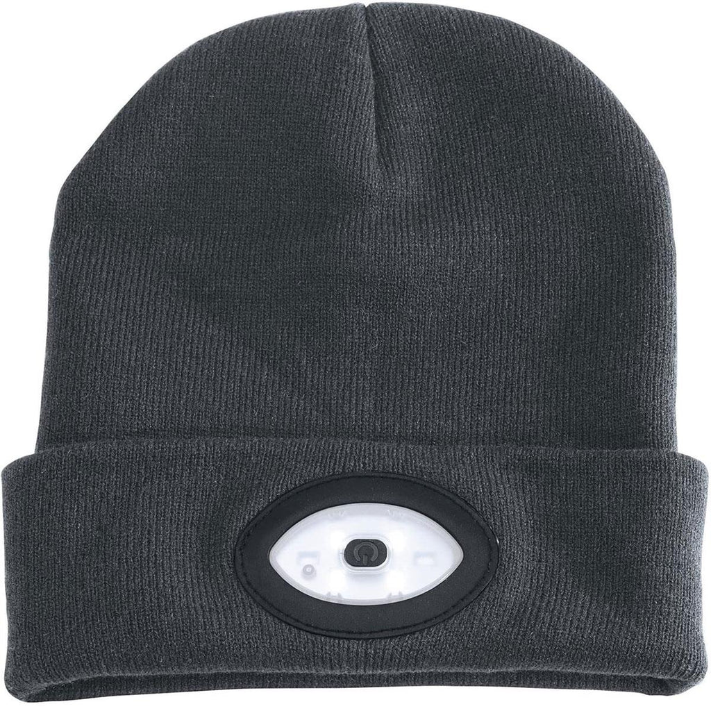 Draper Beanie Hat With Rechargeable Torch One Size 1W 100 Lumens - Grey
