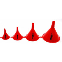 Hilka 4 Piece Funnel Set Plastic Pouring Funnels 55 To 125mm - Red