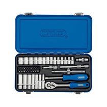 Draper 1/4 Inch Square Drive Metric Socket Set In Metal Case - 45 Piece
