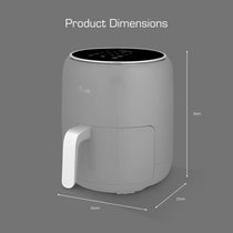 Swan Retro Digital Air Fryer 4.5 Litres With 8 Pre-Set Cooking Options Adjustable Temperature 1500W - Grey