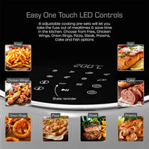 Swan Retro Digital Air Fryer 4.5 Litres With 8 Pre-Set Cooking Options Adjustable Temperature 1500W - Grey
