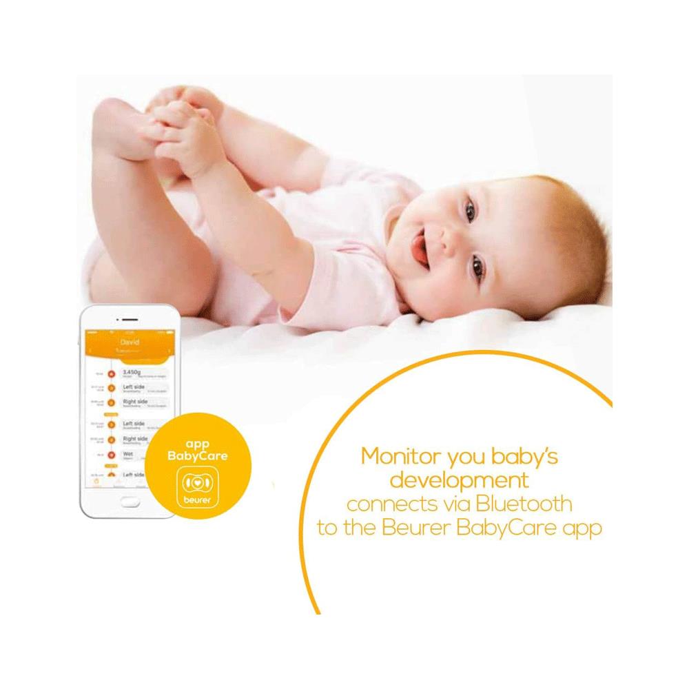 Beurer Baby Scale With App Bluetooth Connection Track Baby's Development LCD Display - White
