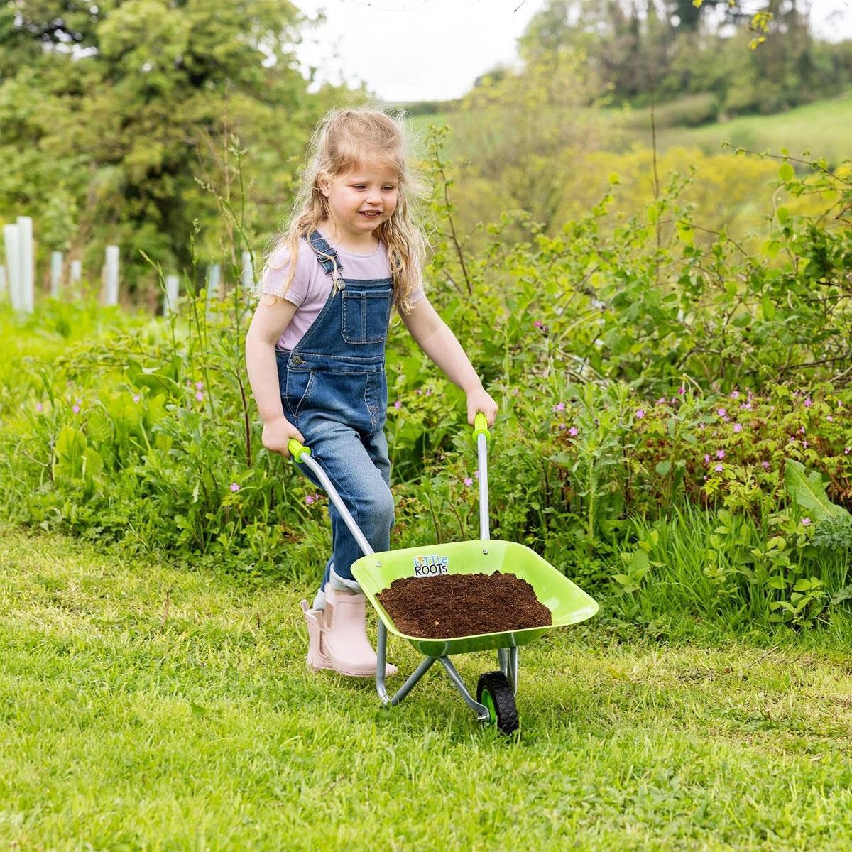 Little Roots Kids Wheel Barrow Gardening Toys - Multicolour