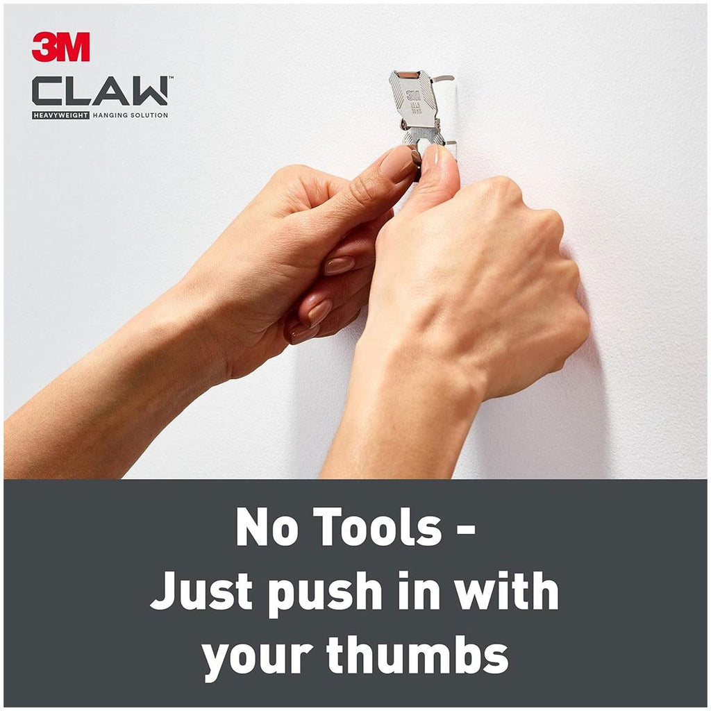 3M CLAW Drywall Picture Hanger Holds Up To 30kg Pack of 2