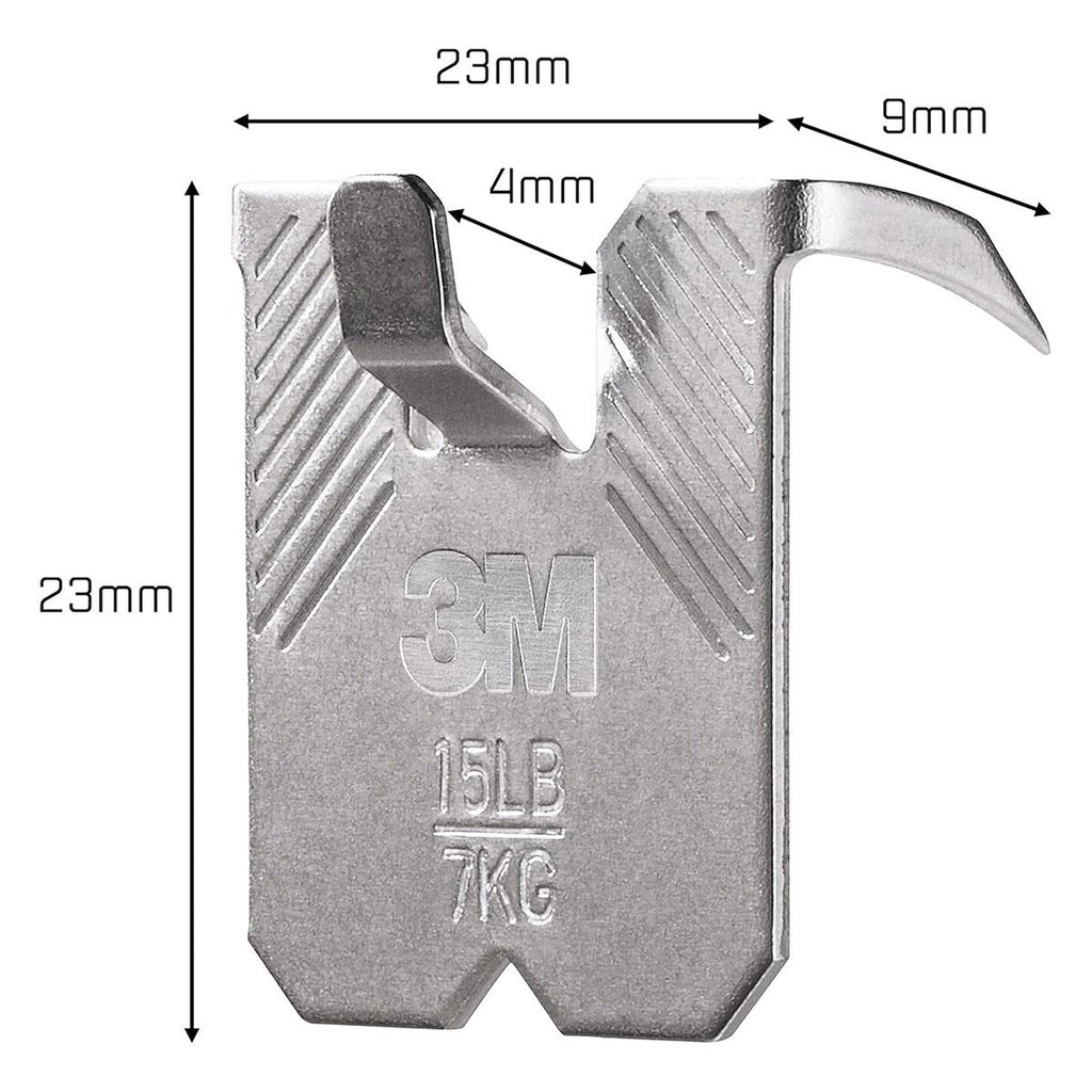 3M CLAW Drywall Picture Hanger Holds Up To 7kg Pack of 4
