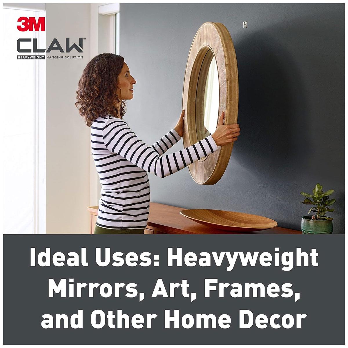 3M CLAW Drywall Picture Hanger Holds Up To 7kg Pack of 4