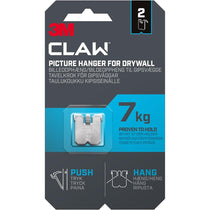 3M CLAW Drywall Picture Hanger Holds Up To 7kg Pack of 2