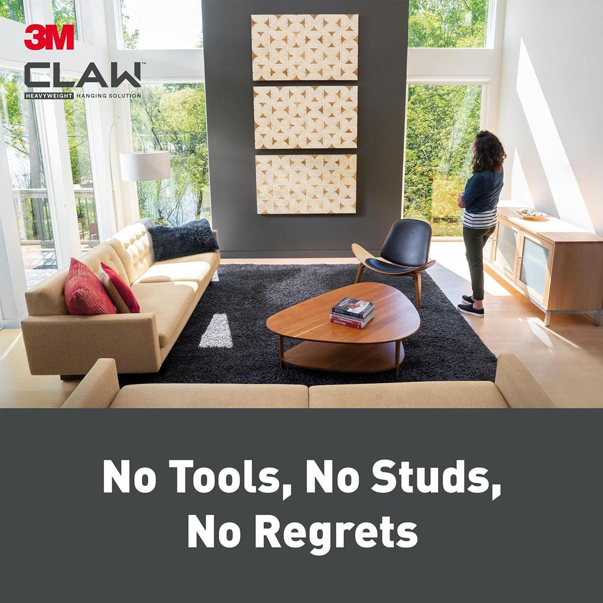 3M CLAW Drywall Picture Hanger Holds Up To 7kg Pack of 2
