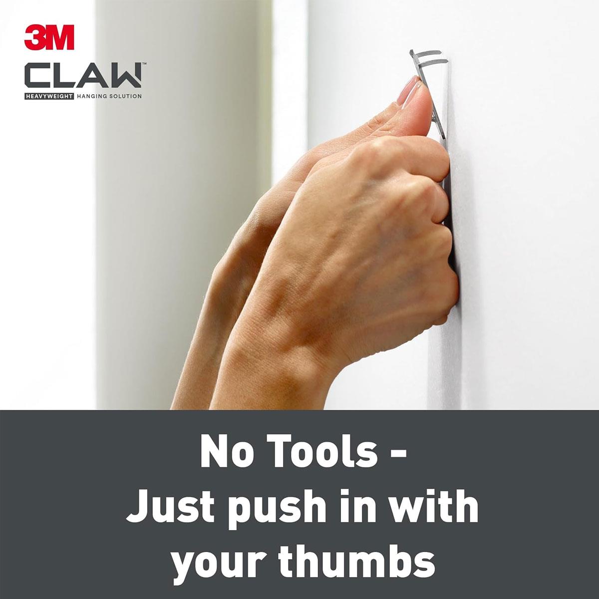 3M CLAW Drywall Picture Hanger Holds Up To 7kg Pack of 2