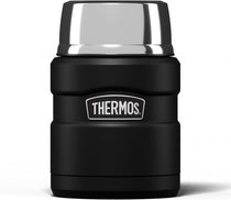 Thermos Stainless King Hot And Cold Travel Food Flask 470ml - Black