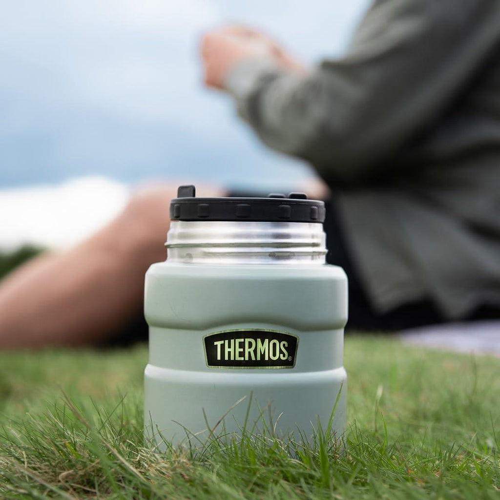 Thermos Stainless King Hot And Cold Travel Food Flask 470ml - Black