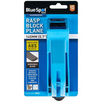 BlueSpot Tools Rasp Block Plane 145mm (5.7 Inch) - Blue