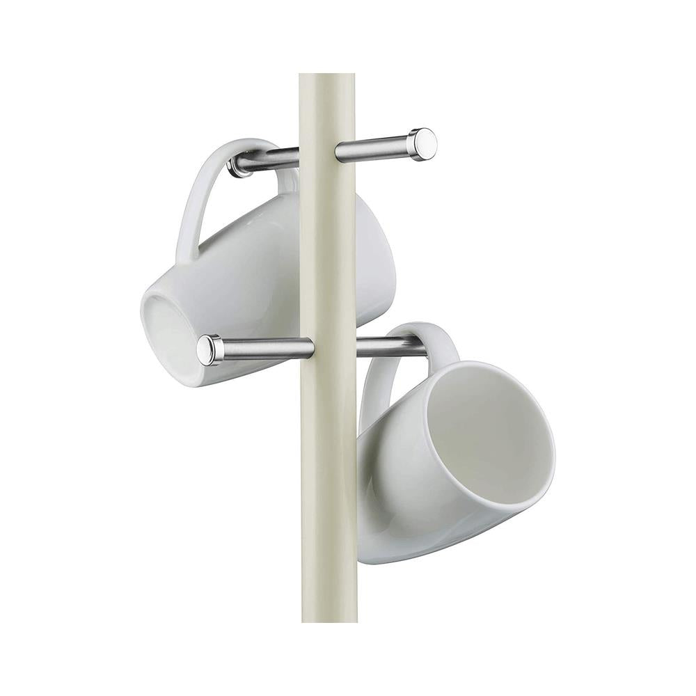 Morphy Richards Dimensions 6 Cup Mug Tree Polished Stainless Steel - Ivory Cream