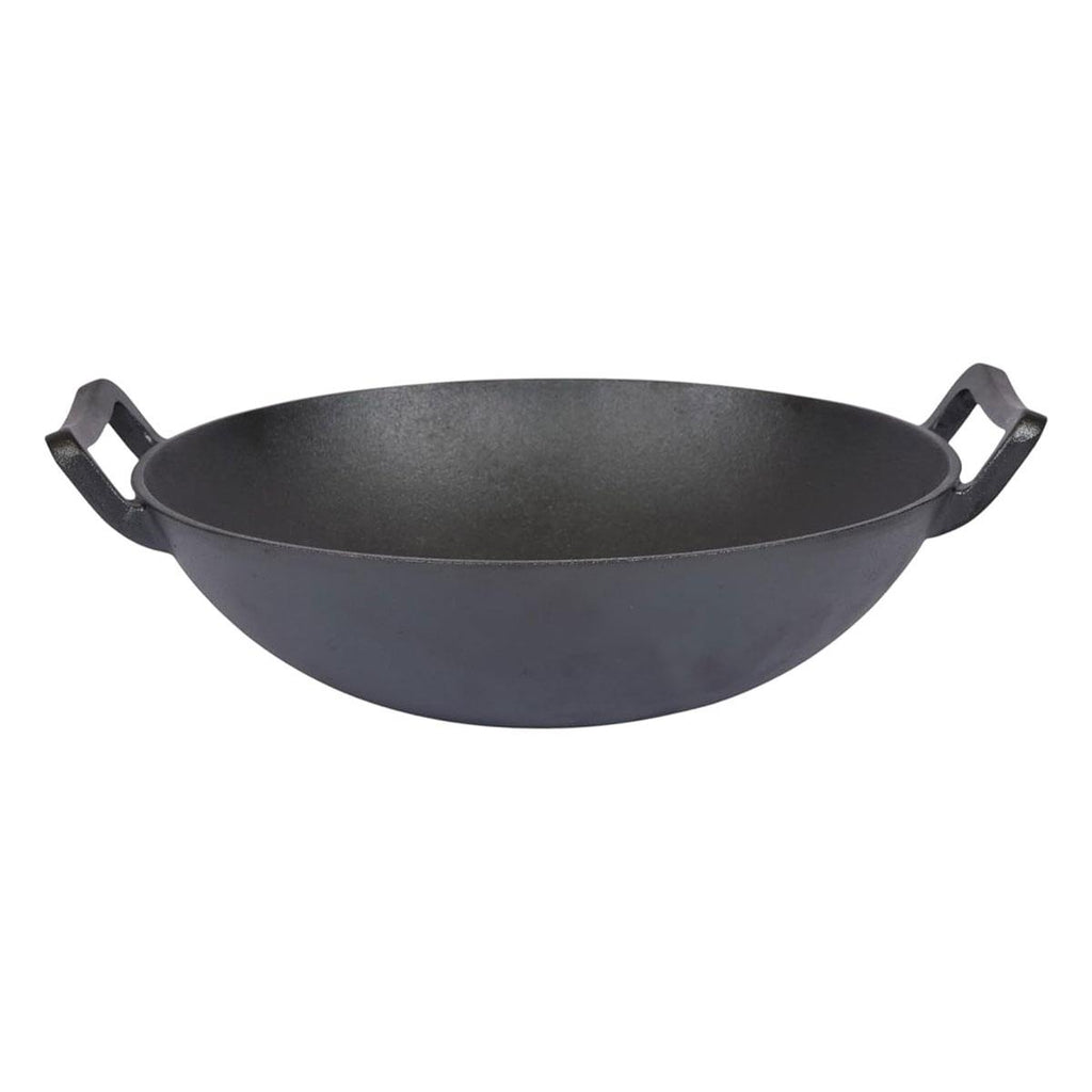 School of Wok 12 Inch/30cm Cast Iron Wok - Black