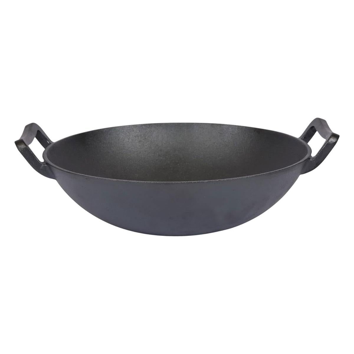School of Wok 12 Inch/30cm Cast Iron Wok - Black