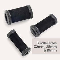 BaByliss Thermo-Ceramic Heated Hair Rollers 20 Rollers 8 Large 6 Medium 6 Small With Clips & Pins - Black