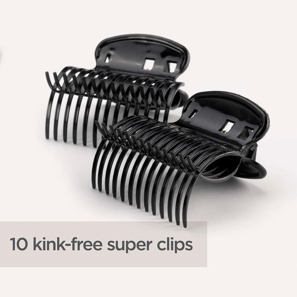 BaByliss Thermo-Ceramic Heated Hair Rollers 20 Rollers 8 Large 6 Medium 6 Small With Clips & Pins - Black