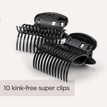 BaByliss Thermo-Ceramic Heated Hair Rollers 20 Rollers 8 Large 6 Medium 6 Small With Clips & Pins - Black
