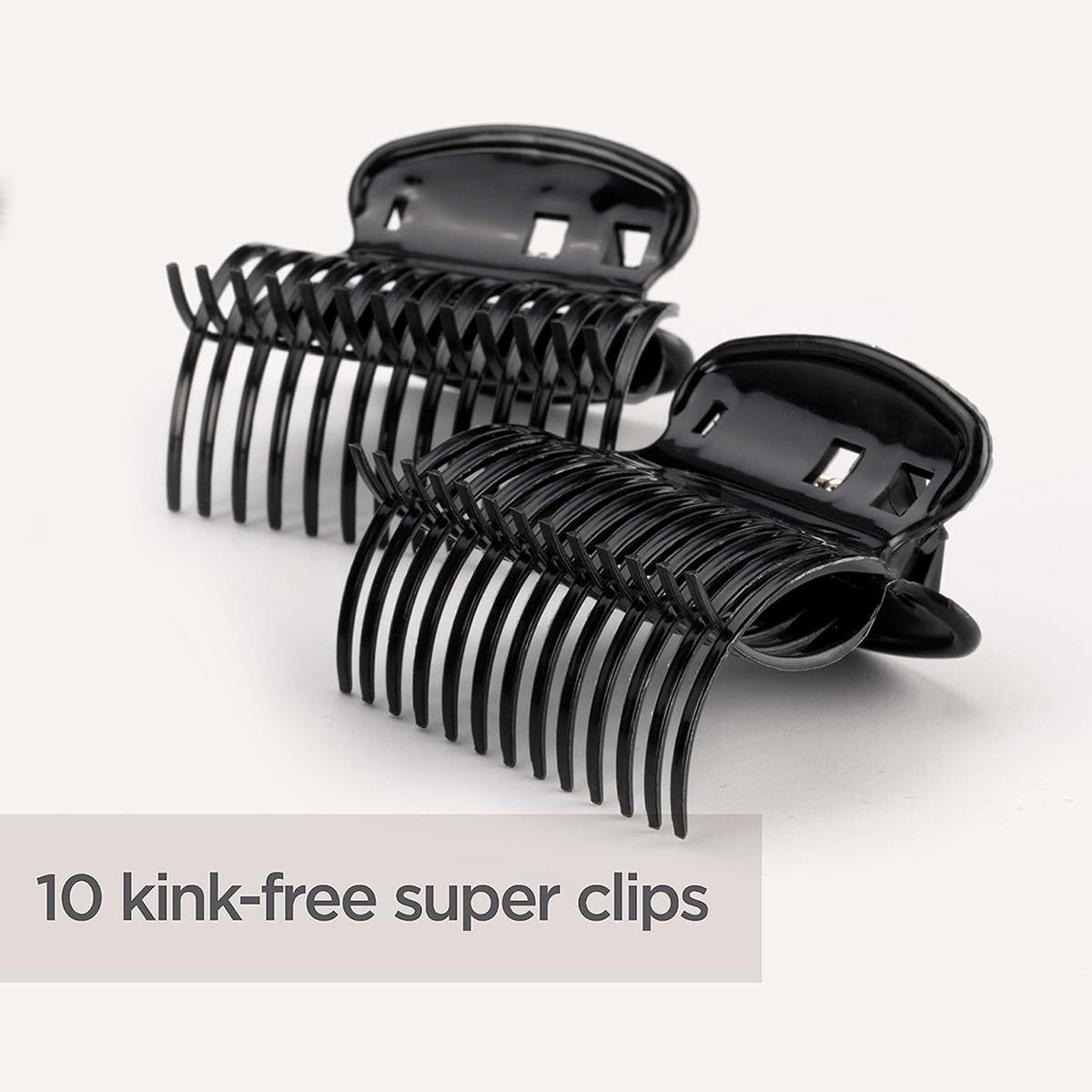 BaByliss Thermo-Ceramic Heated Hair Rollers 20 Rollers 8 Large 6 Medium 6 Small With Clips & Pins - Black