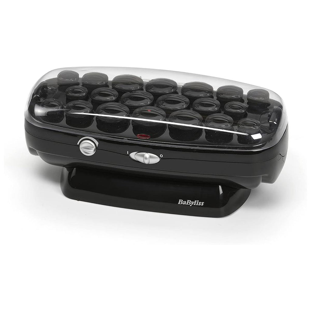 BaByliss Thermo-Ceramic Heated Hair Rollers 20 Rollers 8 Large 6 Medium 6 Small With Clips & Pins - Black