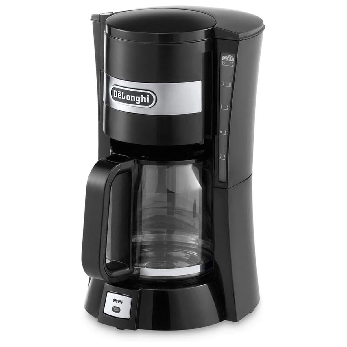 Delonghi Filter Drip Coffee Machine 900W 1.25 Litres 10-15 Cup Capacity - Black