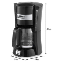 Delonghi Filter Drip Coffee Machine 900W 1.25 Litres 10-15 Cup Capacity - Black